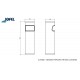 CENICERO PAPELERA NEGRO 18X18X65 AL70300 JOF