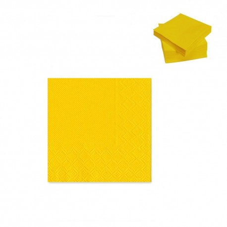 SERVILLETA 20X20 PUNTA PUNTA  AMARILLO