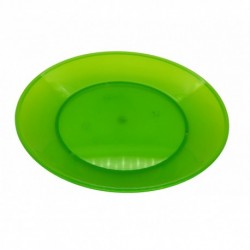 POLICARB PLATO LLANO 22CM VERDE CBC