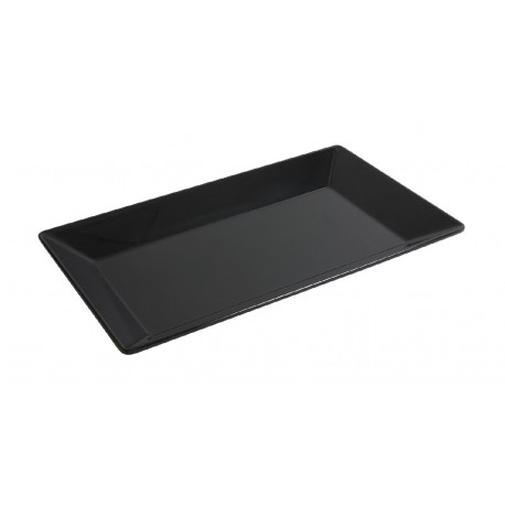 FUENTE RECTANG NEGRA 25,5X16 MING PORCELANA
