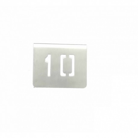 NUMERO MESA INOX Nº 10