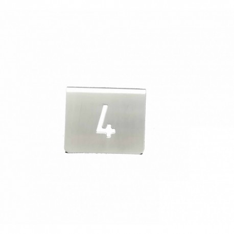 NUMERO MESA INOX Nº 04