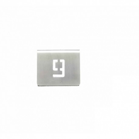 NUMERO MESA INOX Nº 09