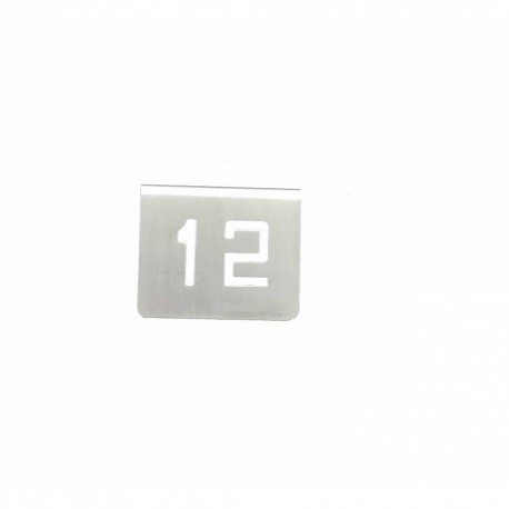 NUMERO MESA INOX Nº 12