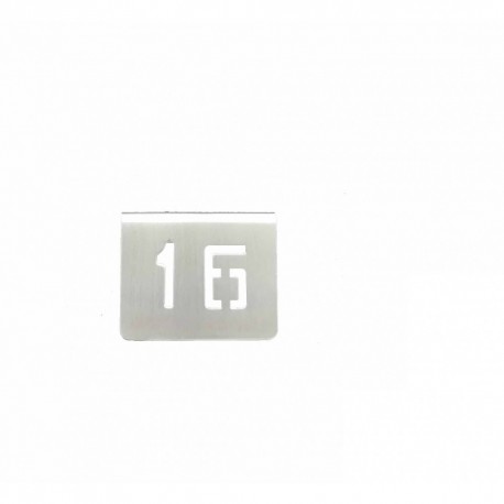 NUMERO MESA INOX Nº 16