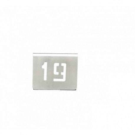 NUMERO MESA INOX Nº 19