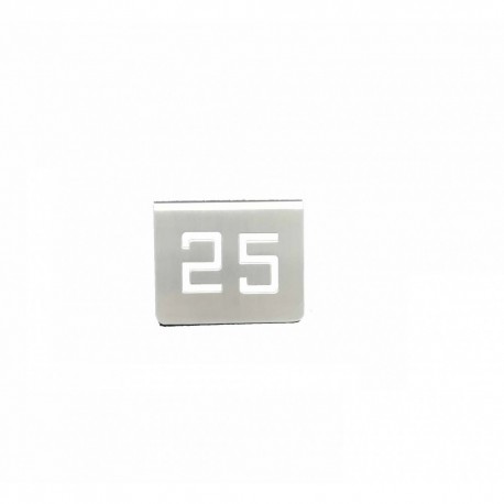 NUMERO MESA INOX Nº 25