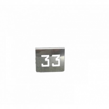 NUMERO MESA INOX Nº 33