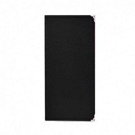 ZZ CARTA PEQUEÑA PIEL 28X15 NEGRA 4 HOJAS
