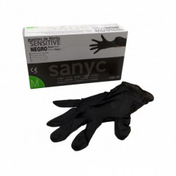 GUANTE NITRILO SENSITIVE NEGRO "M" ME