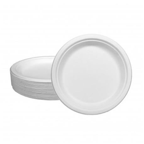 DES PLATO LLANO 17CM BCO BIODEGRADABLE