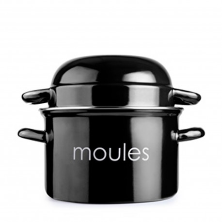 OLLA PARA MEJILLONES 18CM NEGRA
