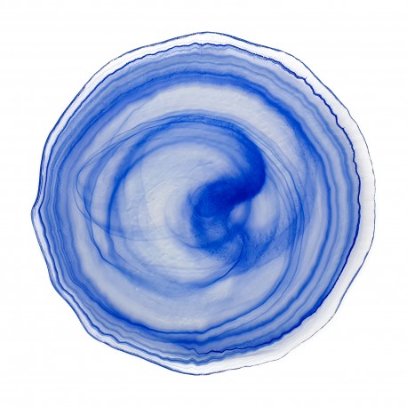 AMORF LLANO PLATO 32CM ALABASTRO AZUL