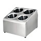 SOPORTE CUBIERTOS 4 VASOS INOX 33124