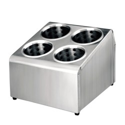 SOPORTE CUBIERTOS 4 VASOS INOX 33124