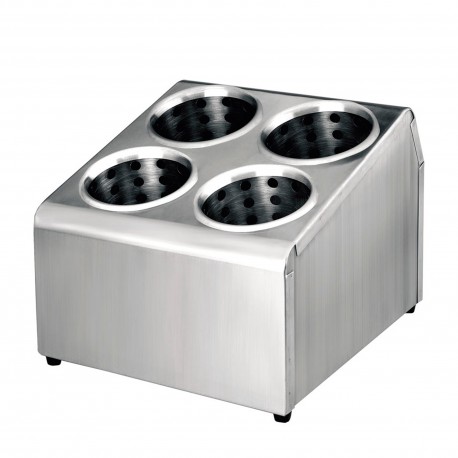 SOPORTE CUBIERTOS 4 VASOS INOX 33124