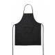 DELANTAL PETO C/BOLSILLO NEGRO 75X90 ALGODON