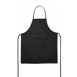 DELANTAL PETO C/BOLSILLO NEGRO 75X90 ALGODON