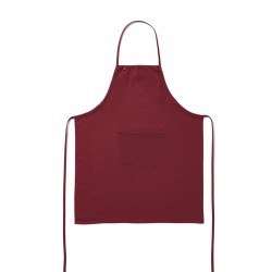 DELANTAL PETO C/BOLSILLO BURDEOS 75X90 ALGODO