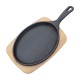 GRILL TABLA MADERA Y FUENTE HIERRO OVAL 25X18
