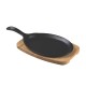 GRILL TABLA MADERA Y FUENTE HIERRO OVAL 25X18