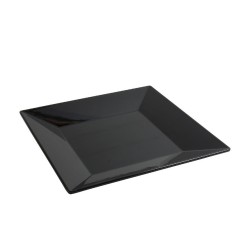 PLATO CUADRADO 12CM NEGRO