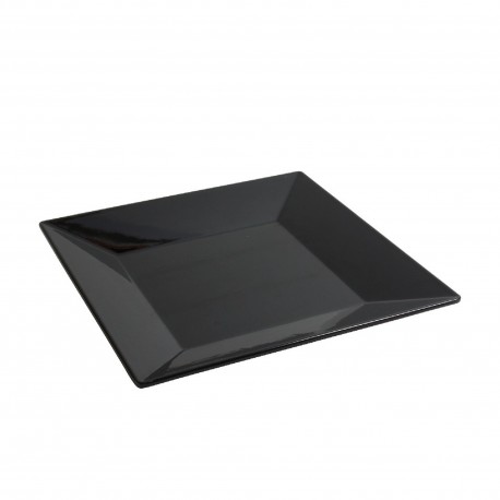 PLATO CUADRADO 12CM NEGRO