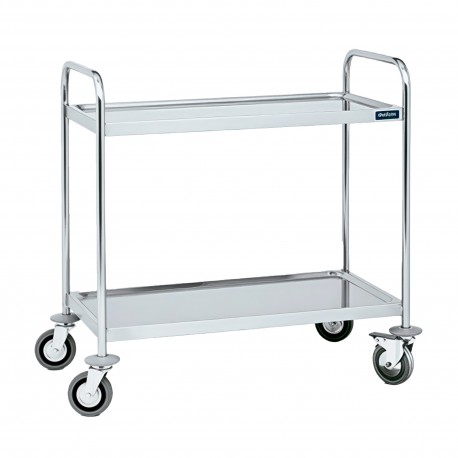 CARRO SERV 2 BAND SOLDADO INOX 895X595X960